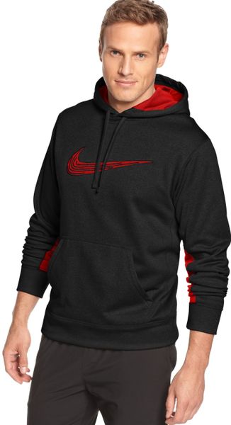 Nike Annihilator Logo Hoodie in Black for Men (Black/Gym Red) | Lyst