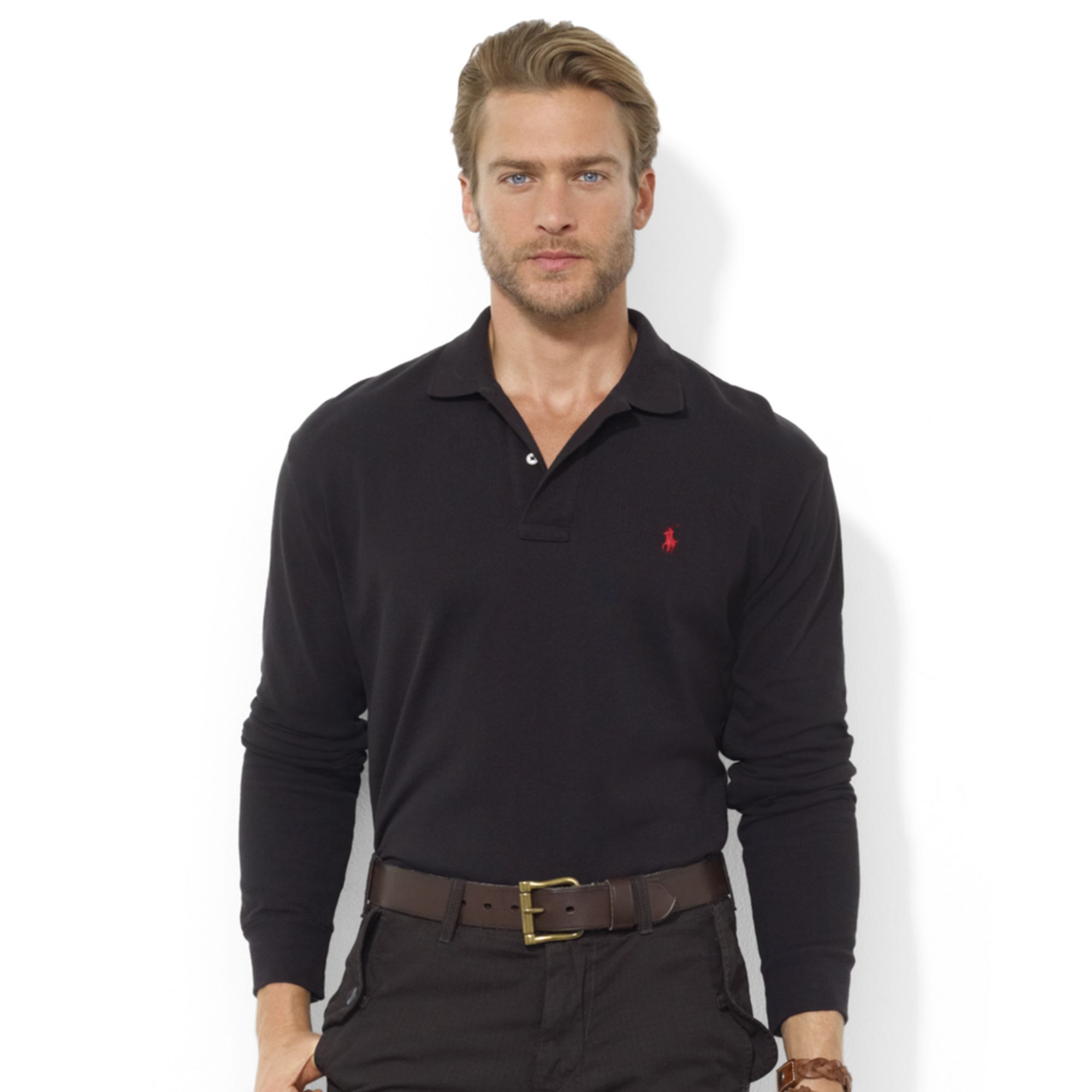 ralph lauren classic fit long sleeve polo