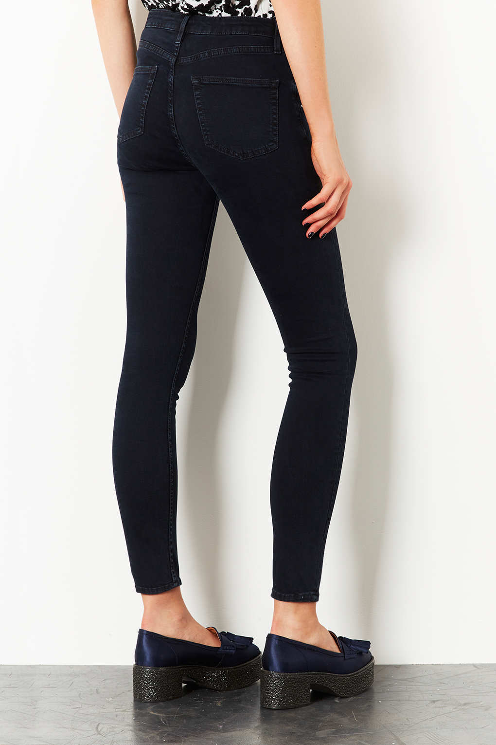 topshop blue black jamie jeans