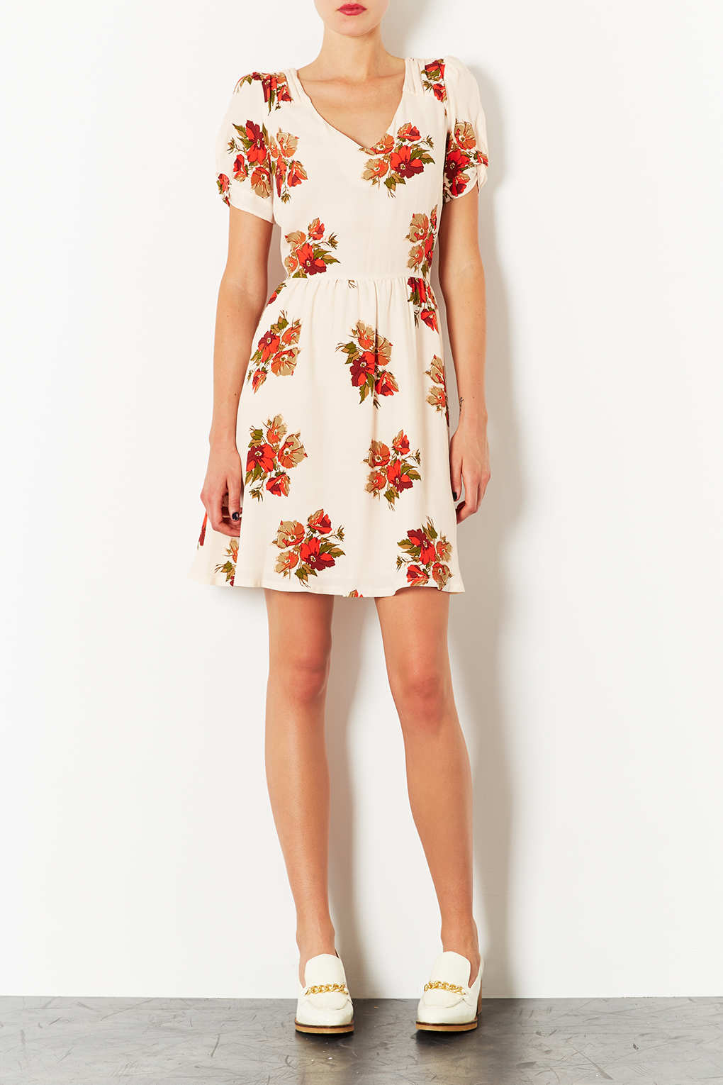 Lyst Autumn Floral Tea Dress in White