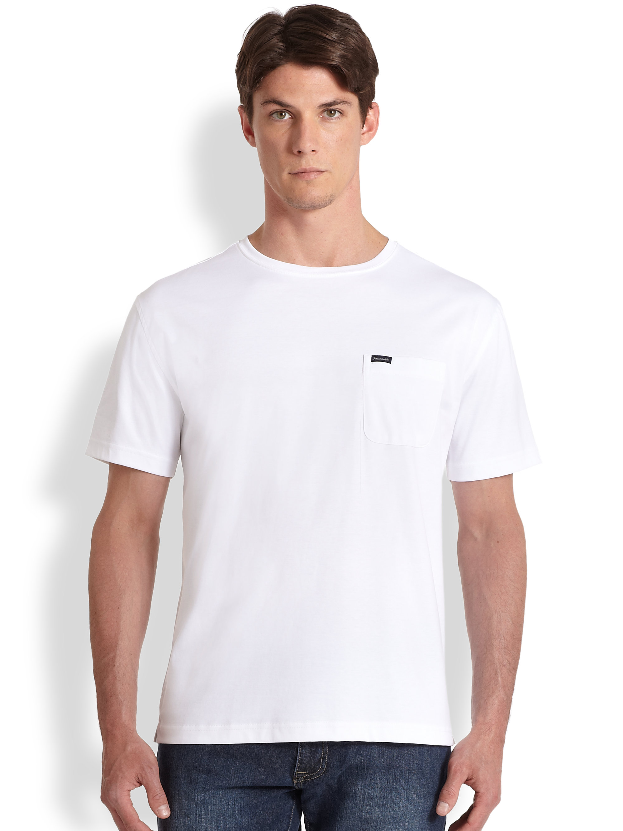 Façonnable Crewneck Pocket Tee in White for Men - Lyst