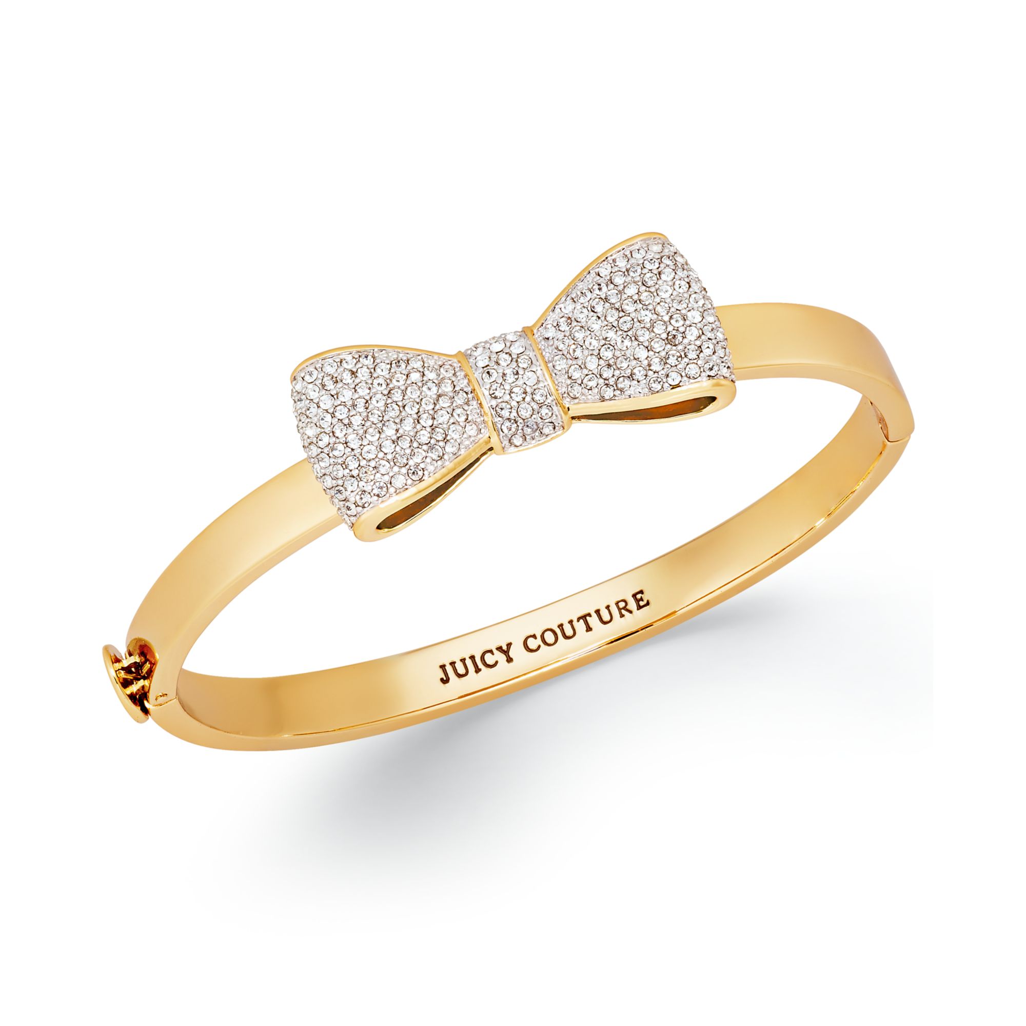 Gold Tone Pave Bow Bangle Bracelet Gold Tone Pave Bow Bangle Bracelet