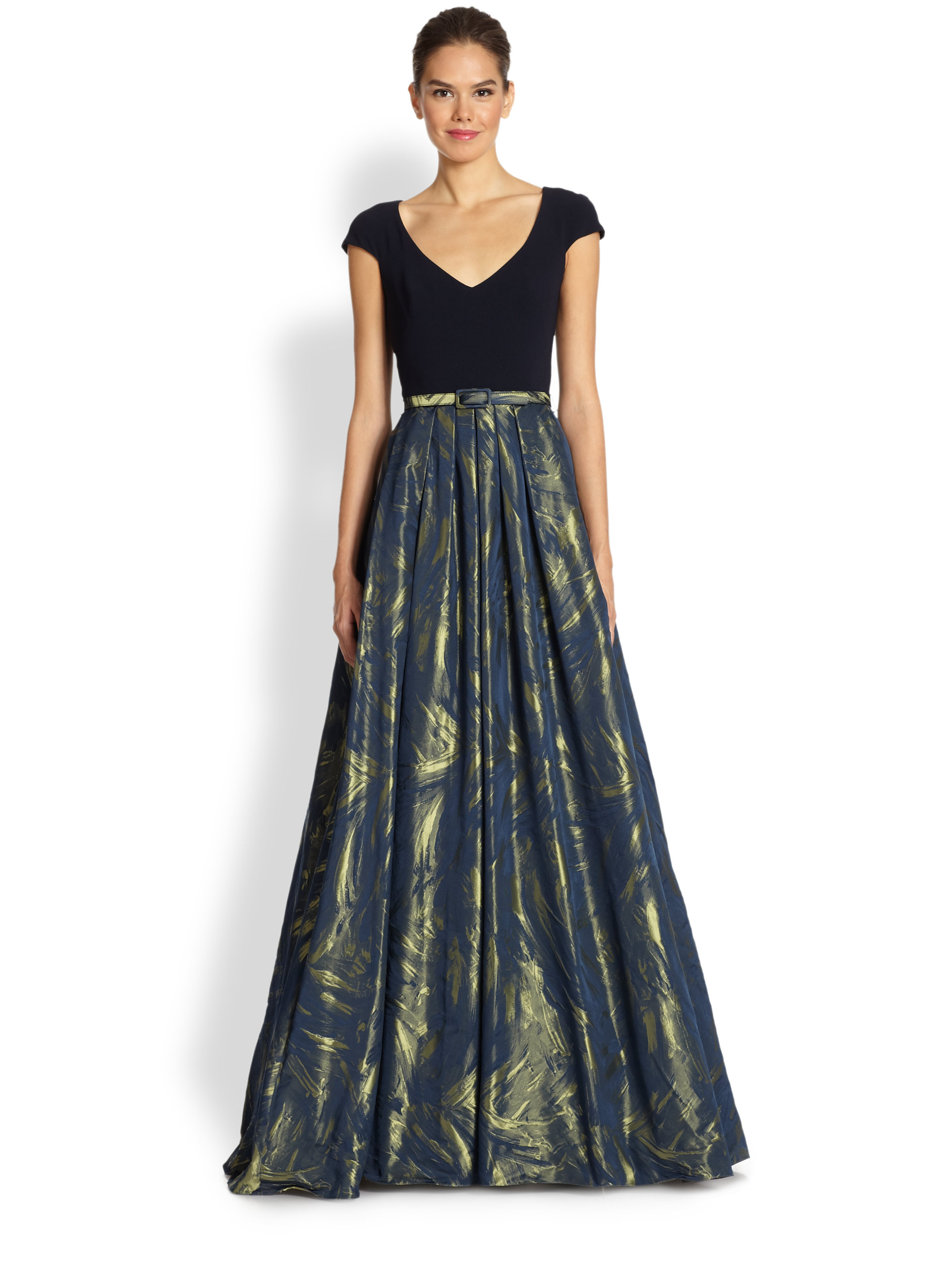 crepe ball gown