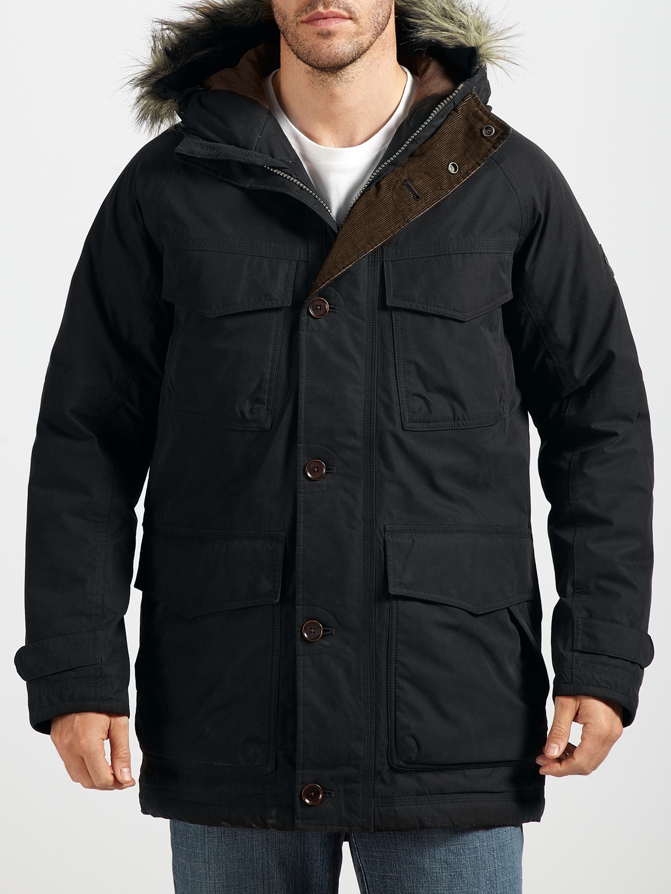 Timberland Wilmington Long Parka Jacket in Black for Men - Lyst