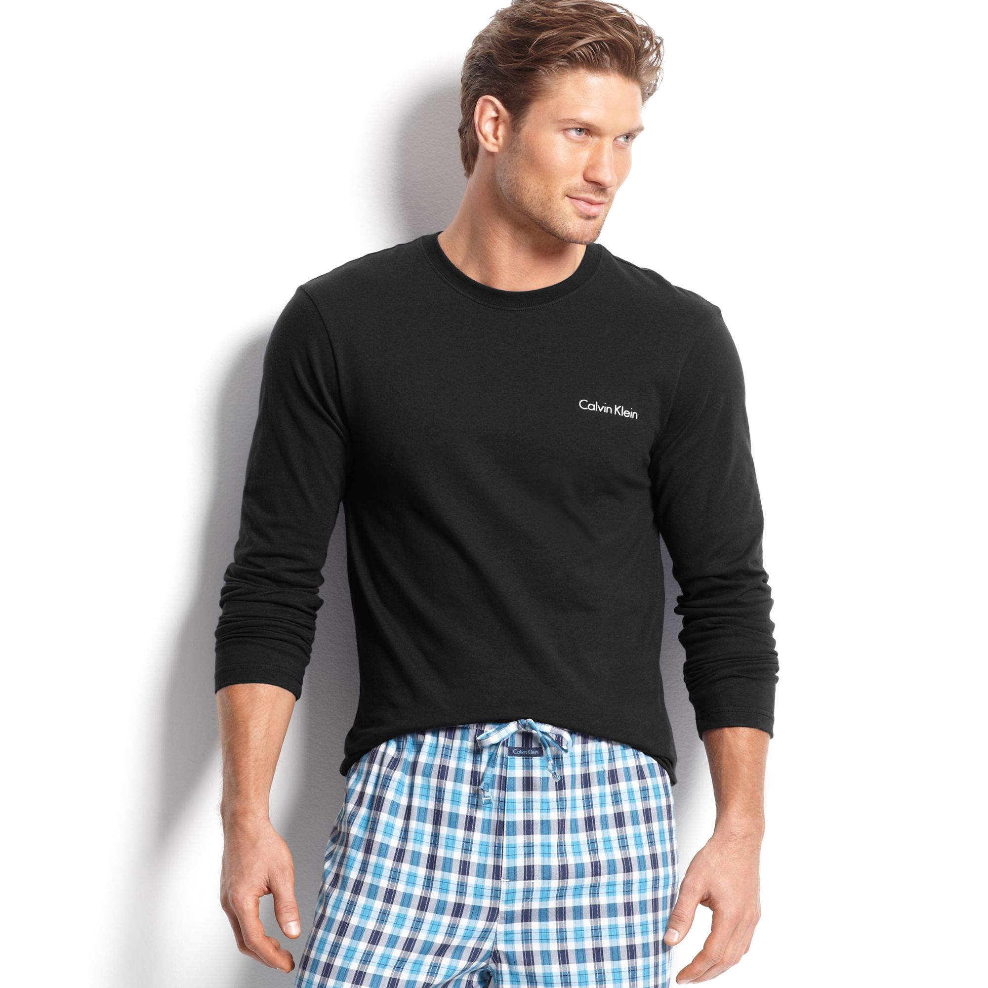 calvin klein men's long sleeve t shirt