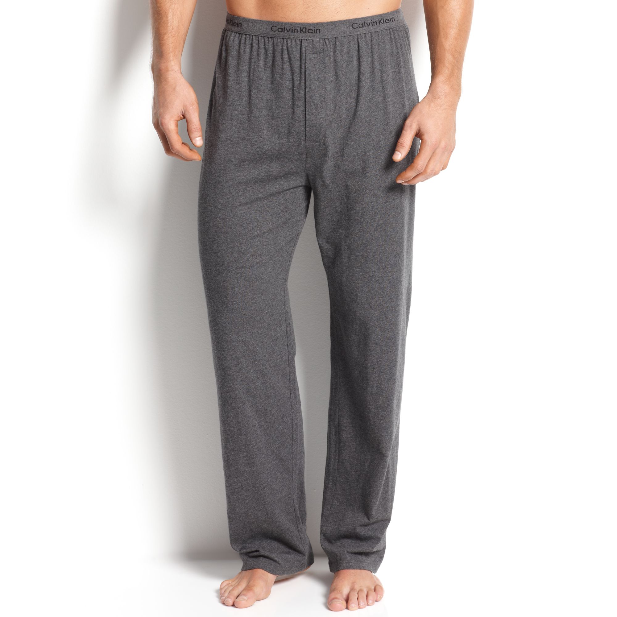 Calvin Klein Knit Pants in Gray for Men (Charcoal Heather) | Lyst