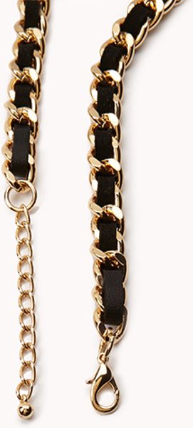 Forever 21 Woven Chain Choker in Gold (GOLD/BLACK) | Lyst