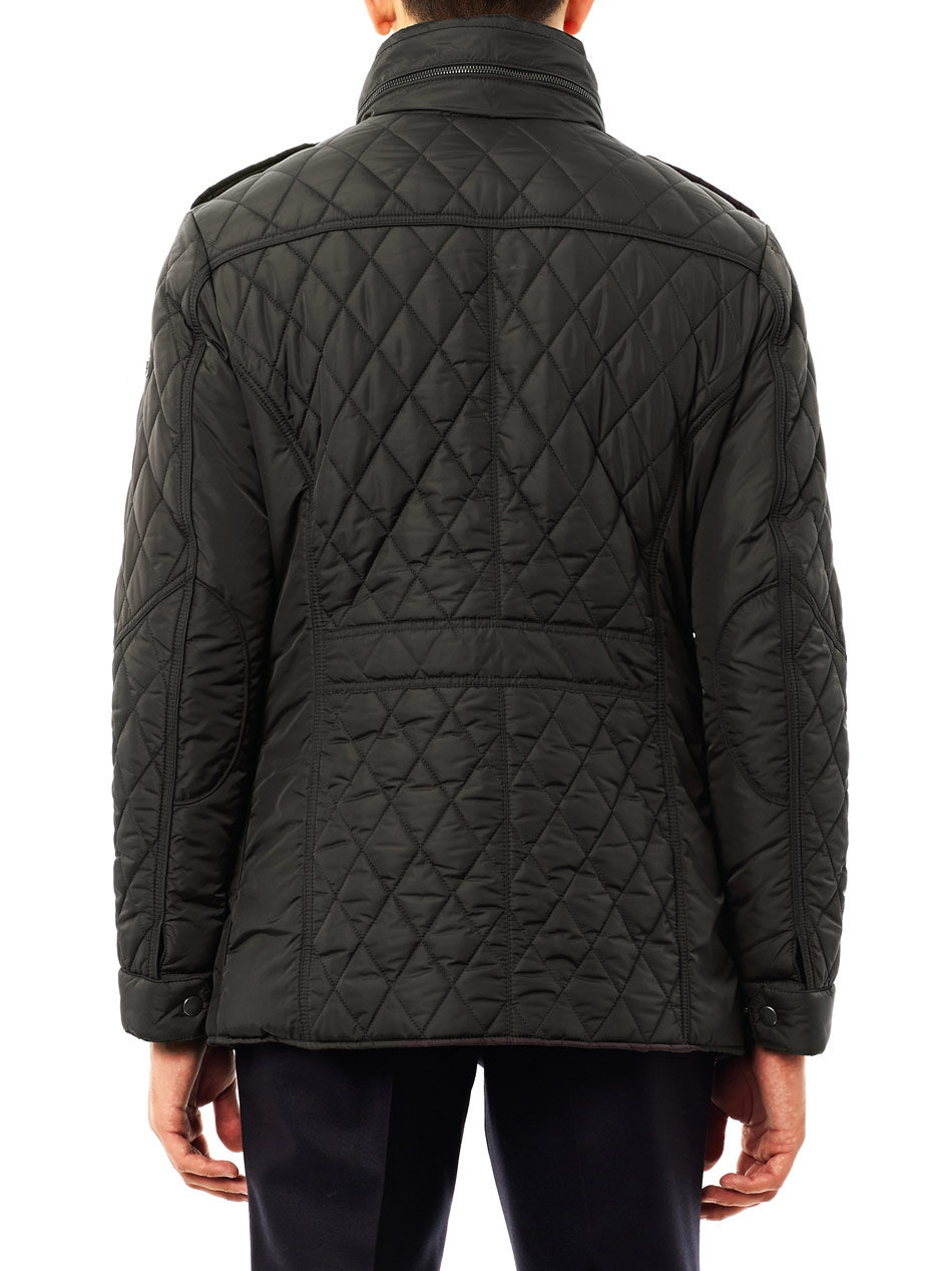 Lyst - Hackett Diamond Quilted Jacket in Black for Men