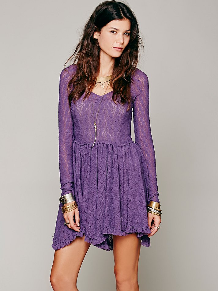 free people purple lace dress