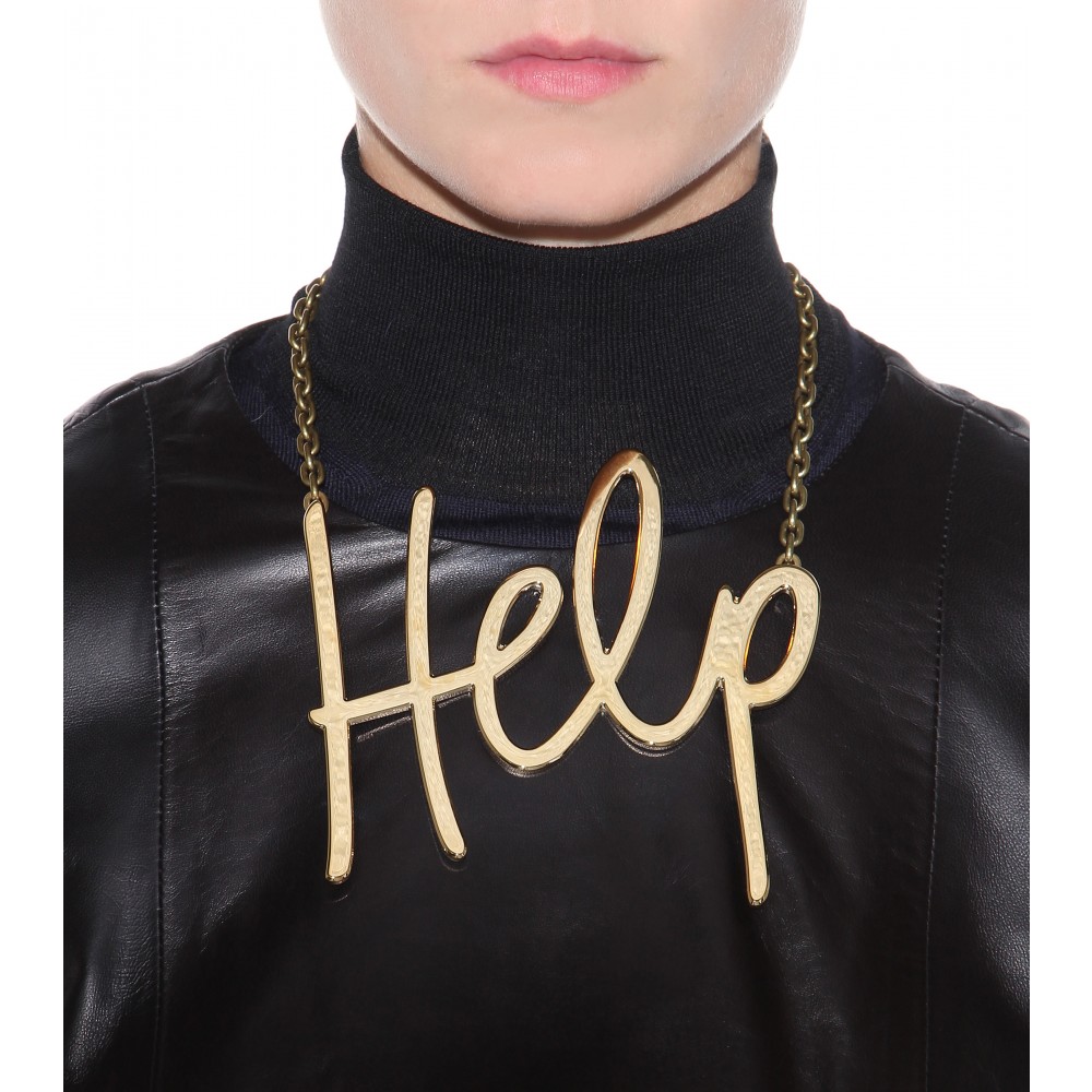 Lanvin Help Necklace in Gold (Metallic) Lyst