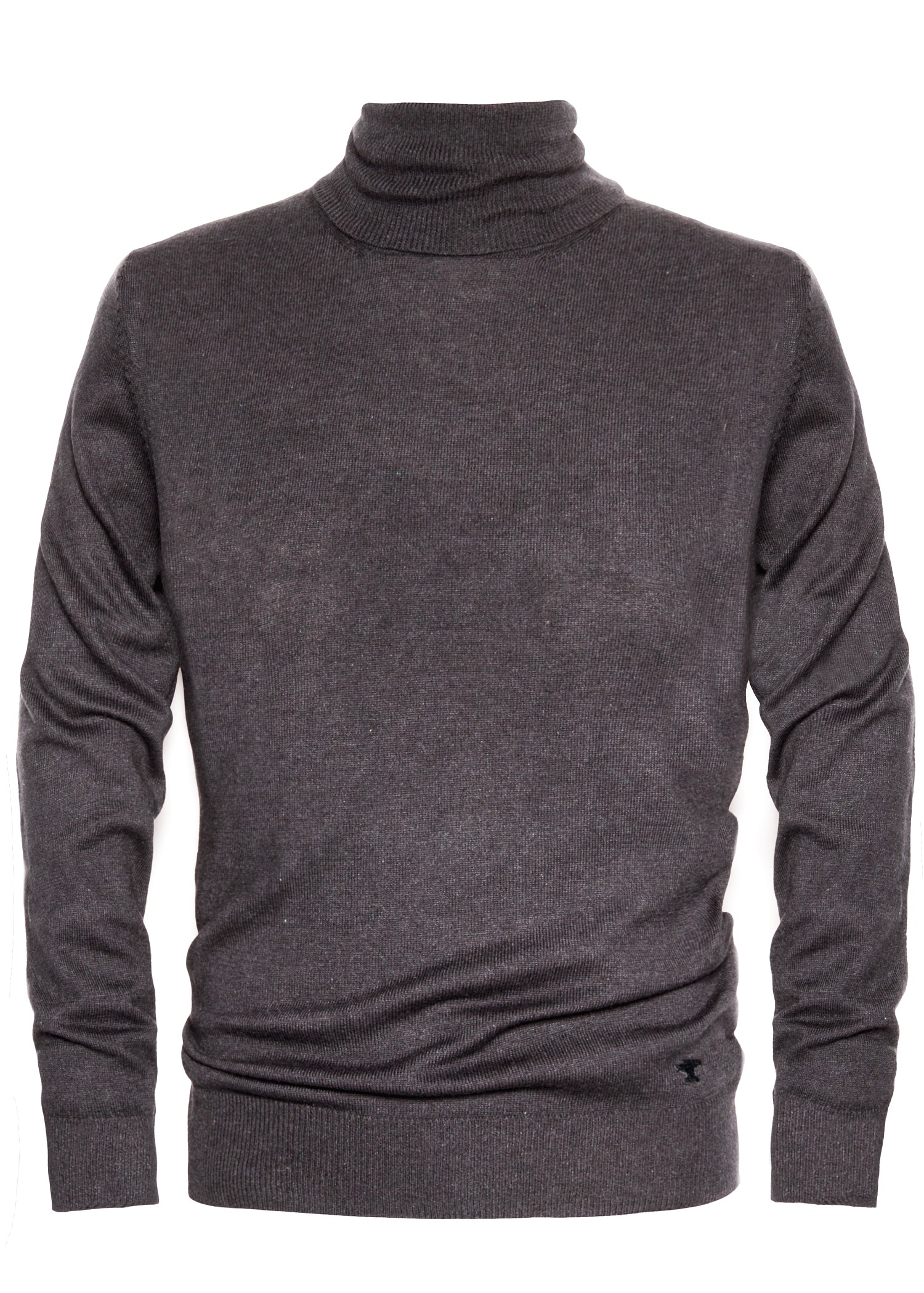 Mango Silk Woolblend Turtleneck Sweater in Gray for Men (Dark Grey) | Lyst
