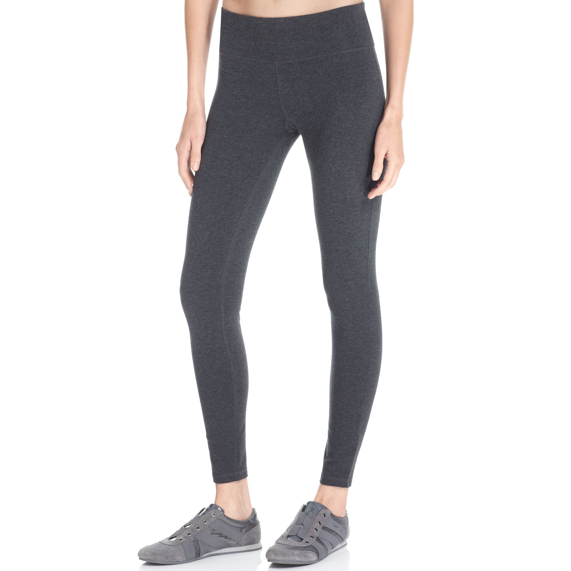 Calvin Klein Logo Active Leggings in Gray (Grey) | Lyst