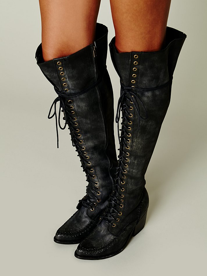 Jeffrey Campbell James Lace Up Boot in Black - Lyst