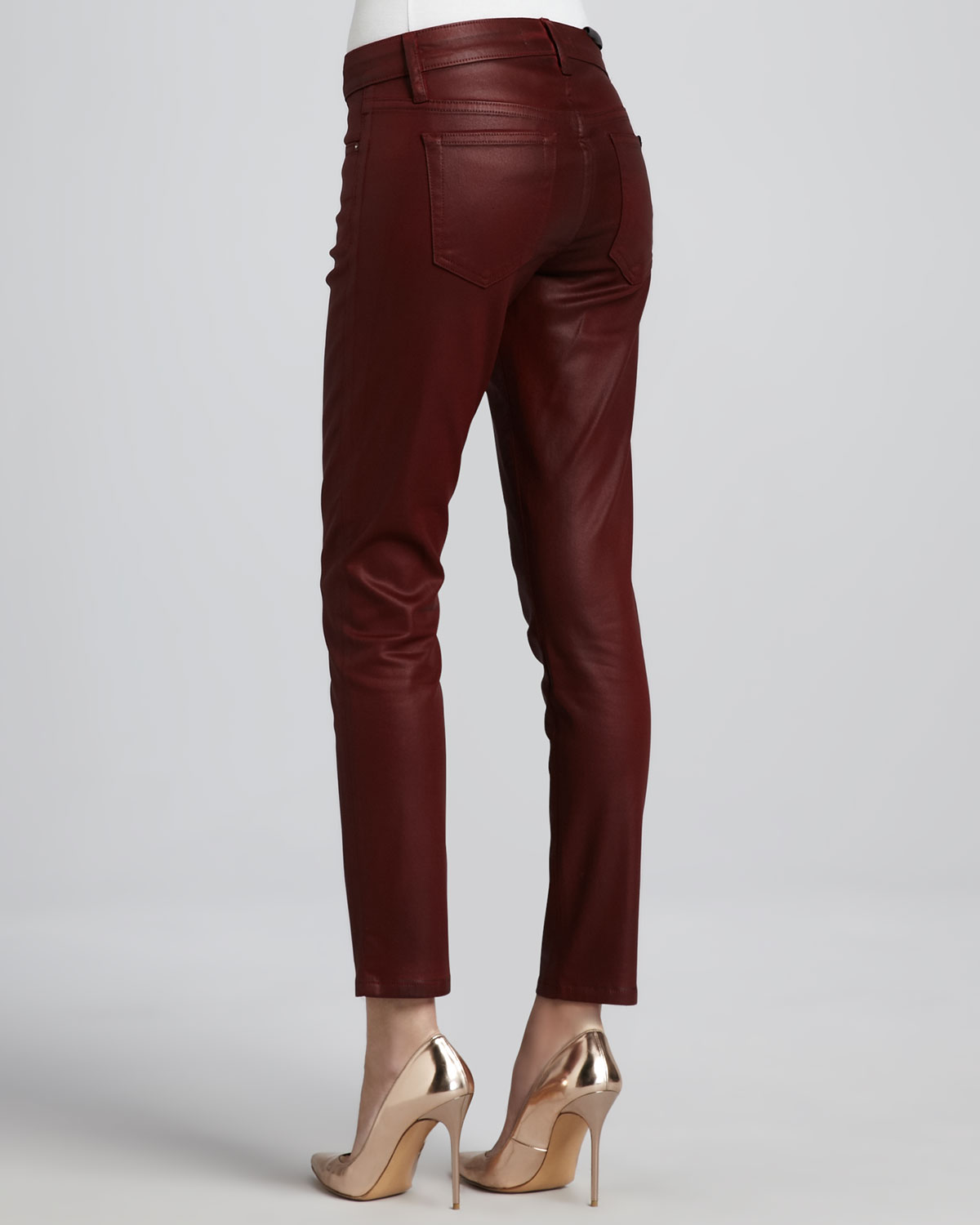 Lyst Joe'S Jeans Coated Skinny Ankle Jeans in Purple