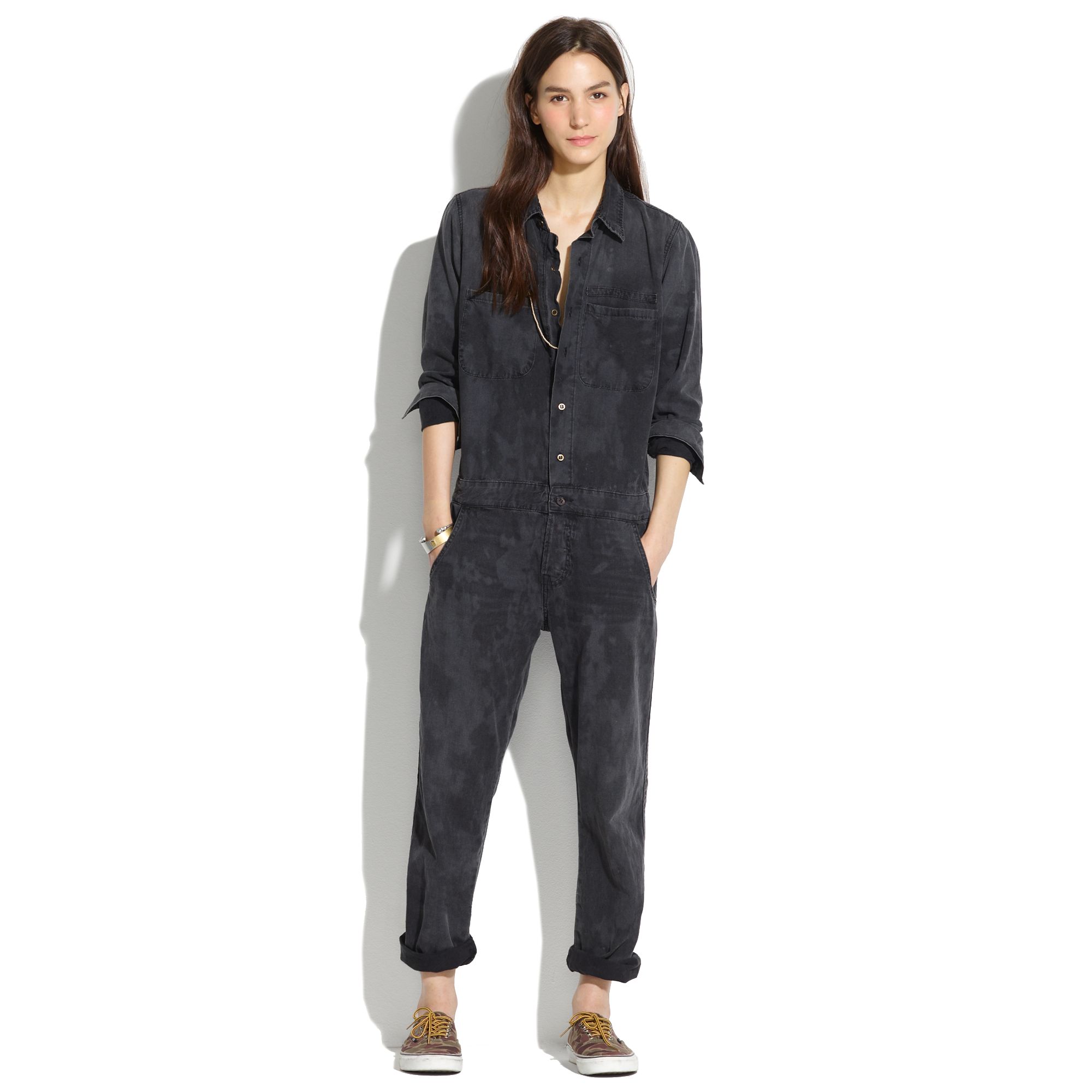 Madewell Mechanic Jumpsuit in Dirty Black (Black) | Lyst