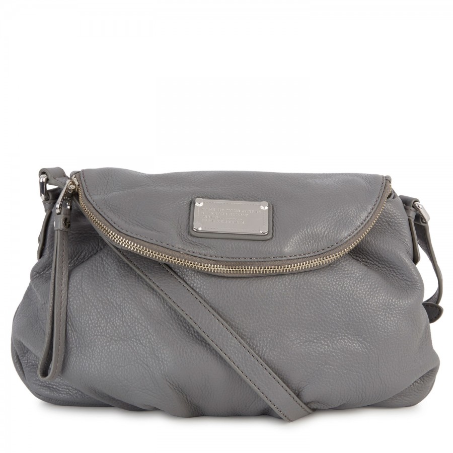 Marc by marc jacobs Q Natasha Grained Leather Crossbody Bag in Gray (grey) | Lyst