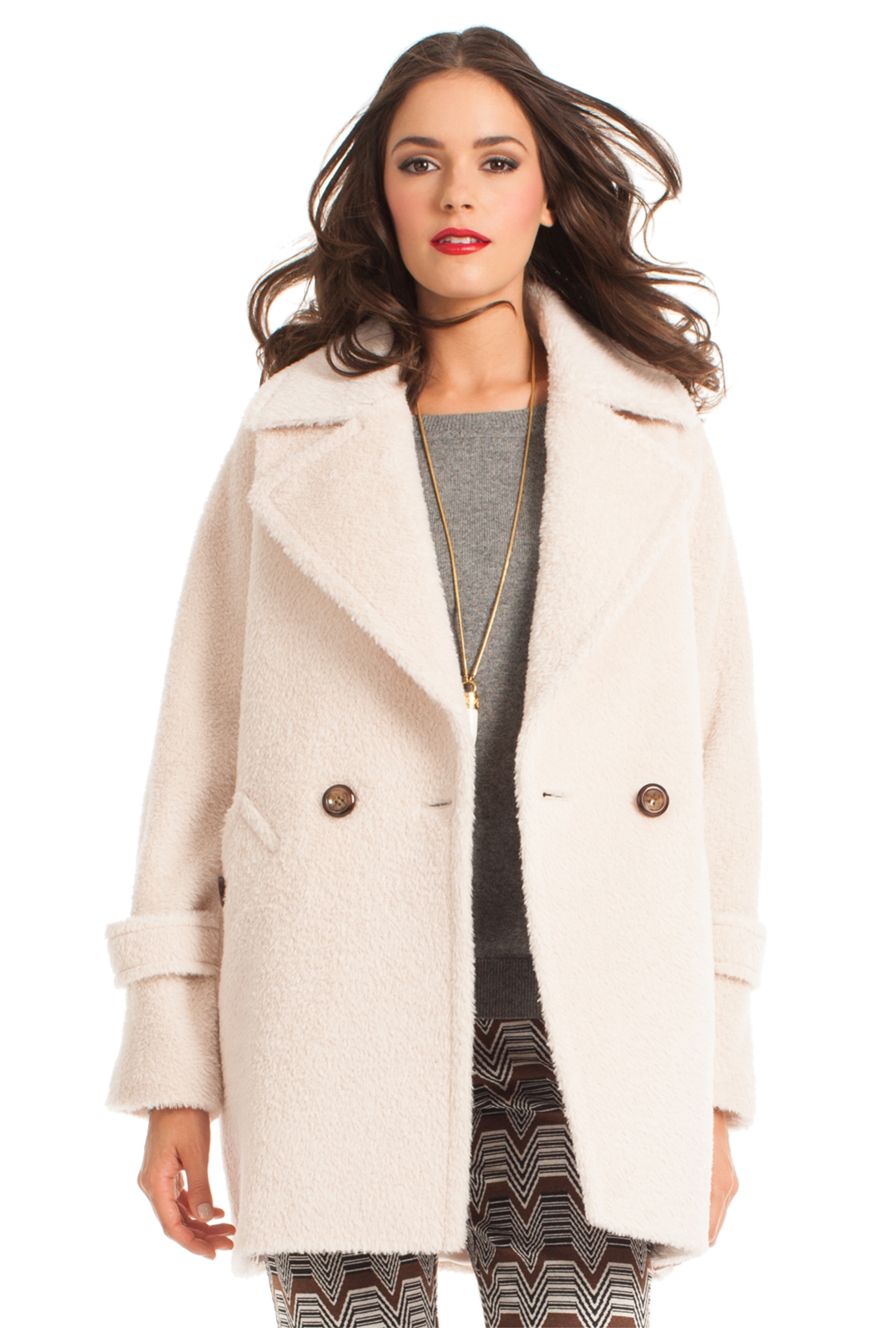 Trina Turk Nancy Coat in Bone (Natural) - Lyst