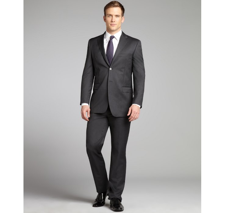 Lyst Saint Laurent Charcoal Stripe Pinstripe Wool Two Button Suit