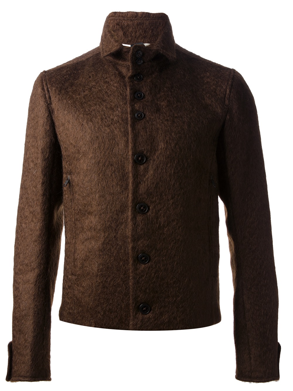 Ann Demeulemeester Mohair Jacket in Brown for Men Lyst