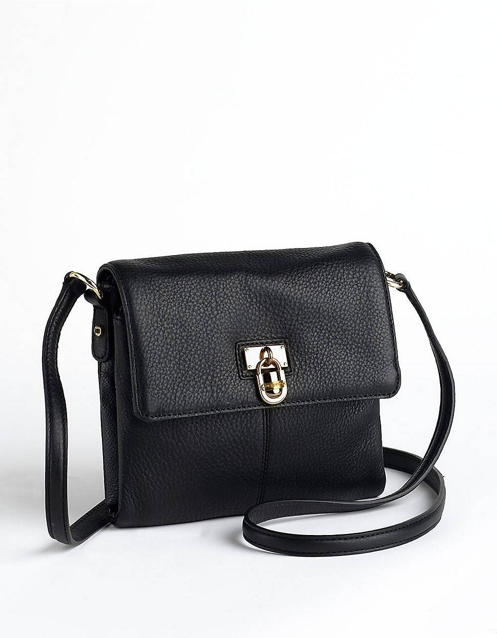 Calvin Klein Leather Crossbody Bag in Black | Lyst