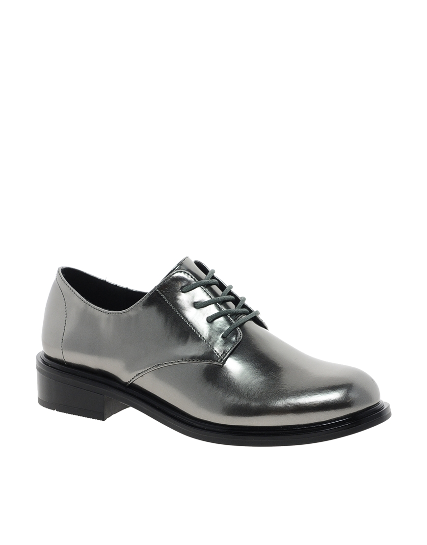 cheap oxford shoes lyst cheap monday go oxford lace up flat shoes in metallic cheap oxford shoes lyst cheap monday go oxford lace up flat shoes in metallic