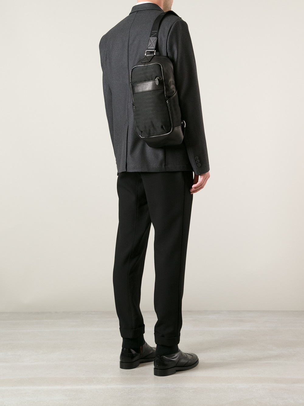 language phenomenon deposit Emporio Armani Single Strap Backpack in Black for Men | Lyst