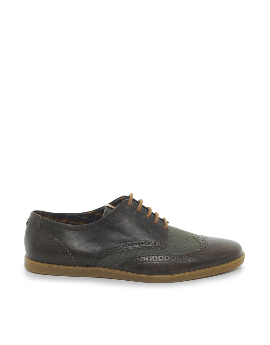 fred perry mens portwood leather pumps black