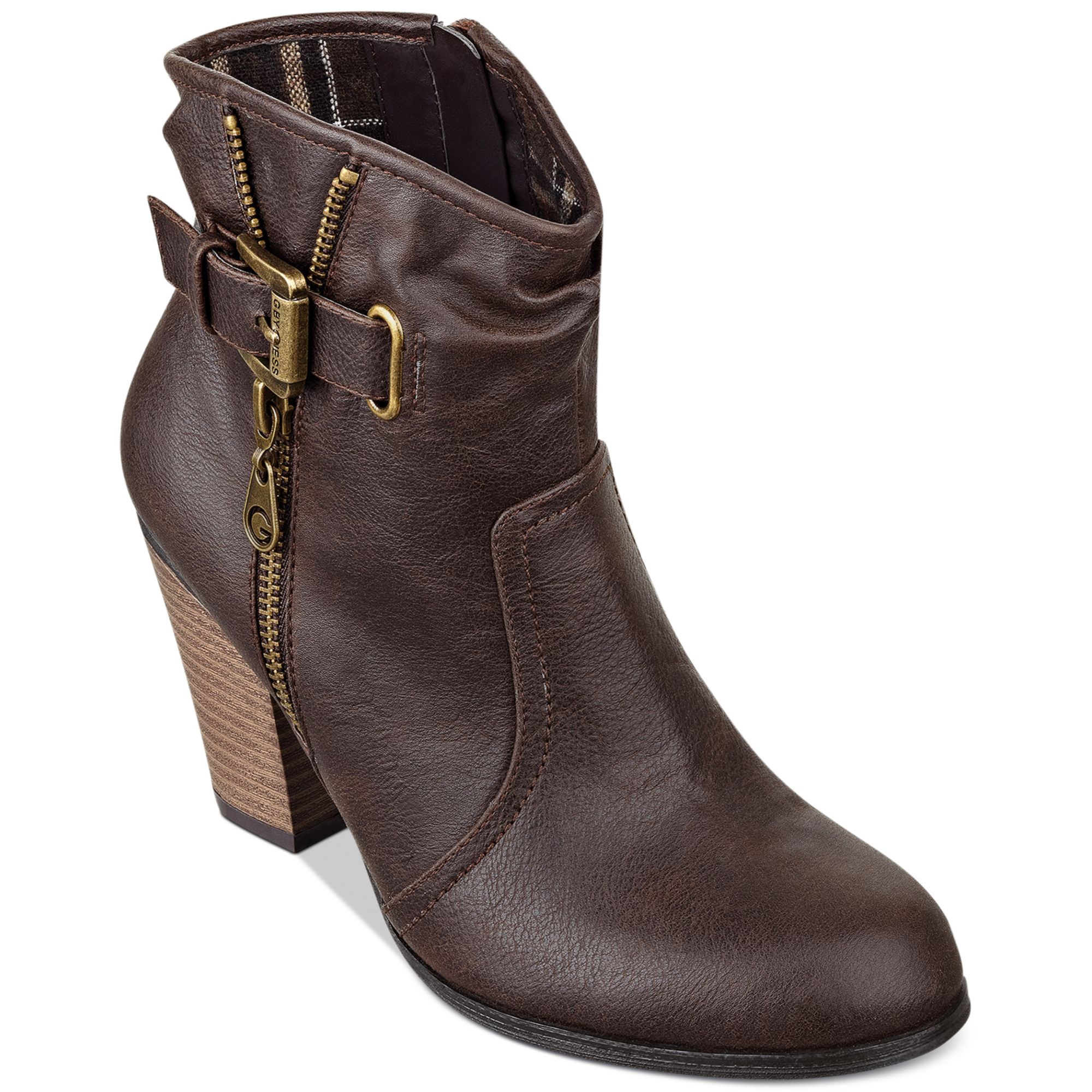 guess boots g by guess boots karda booties in brown lyst guess boots g by guess boots karda booties in brown lyst