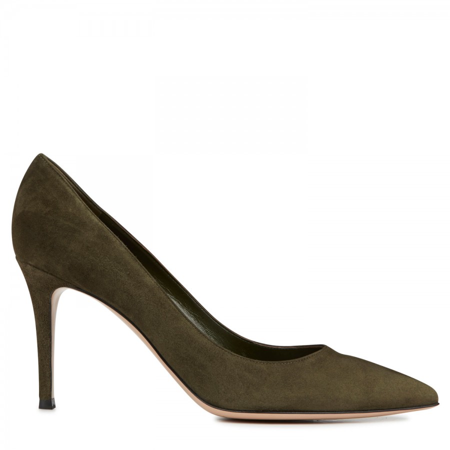 khaki canvas pumps