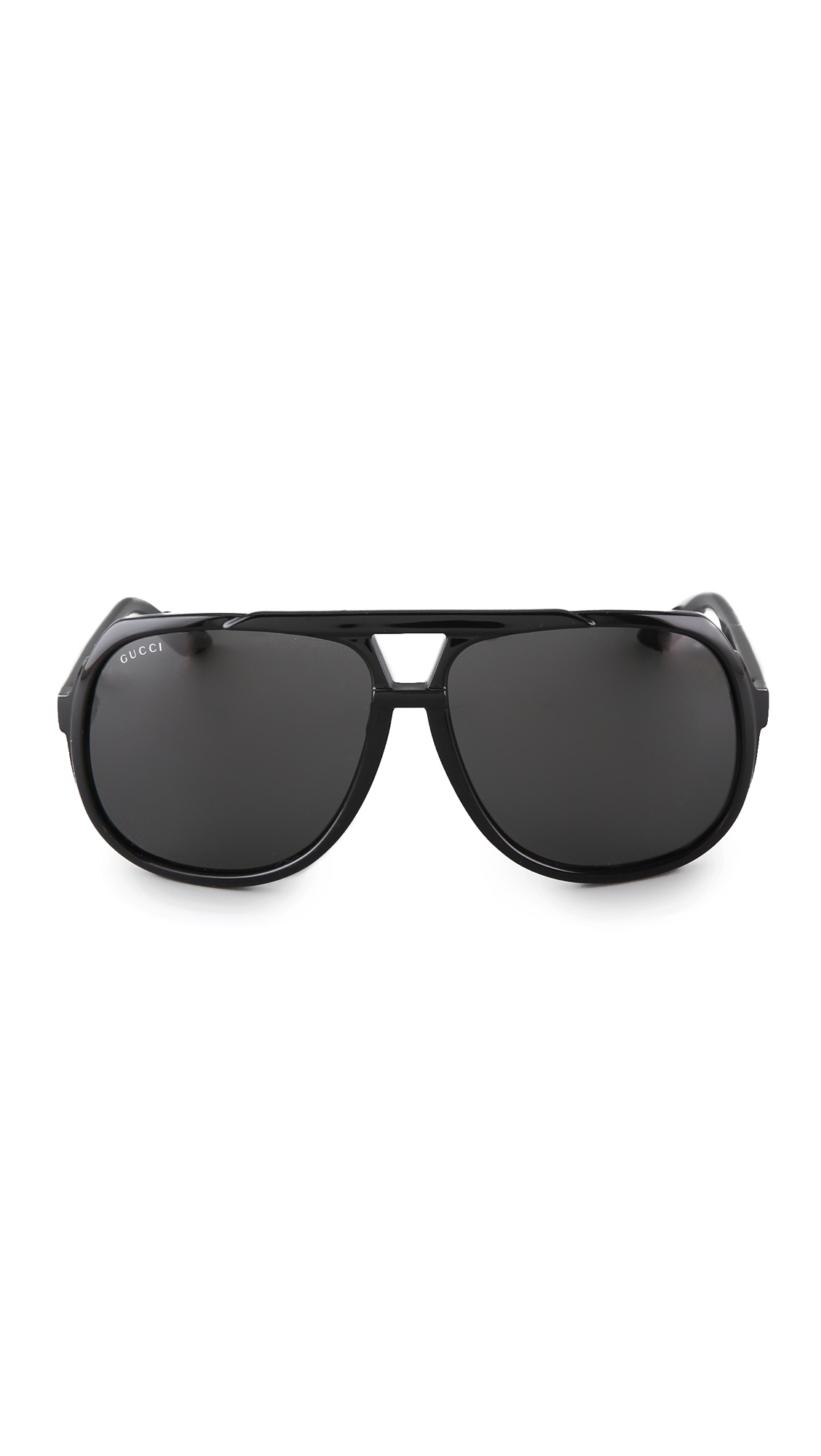 black oversized aviators