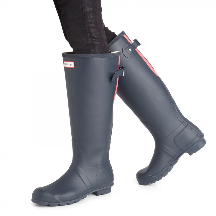 HUNTER Original Adjustable Back Wellington Boots in Blue - Lyst