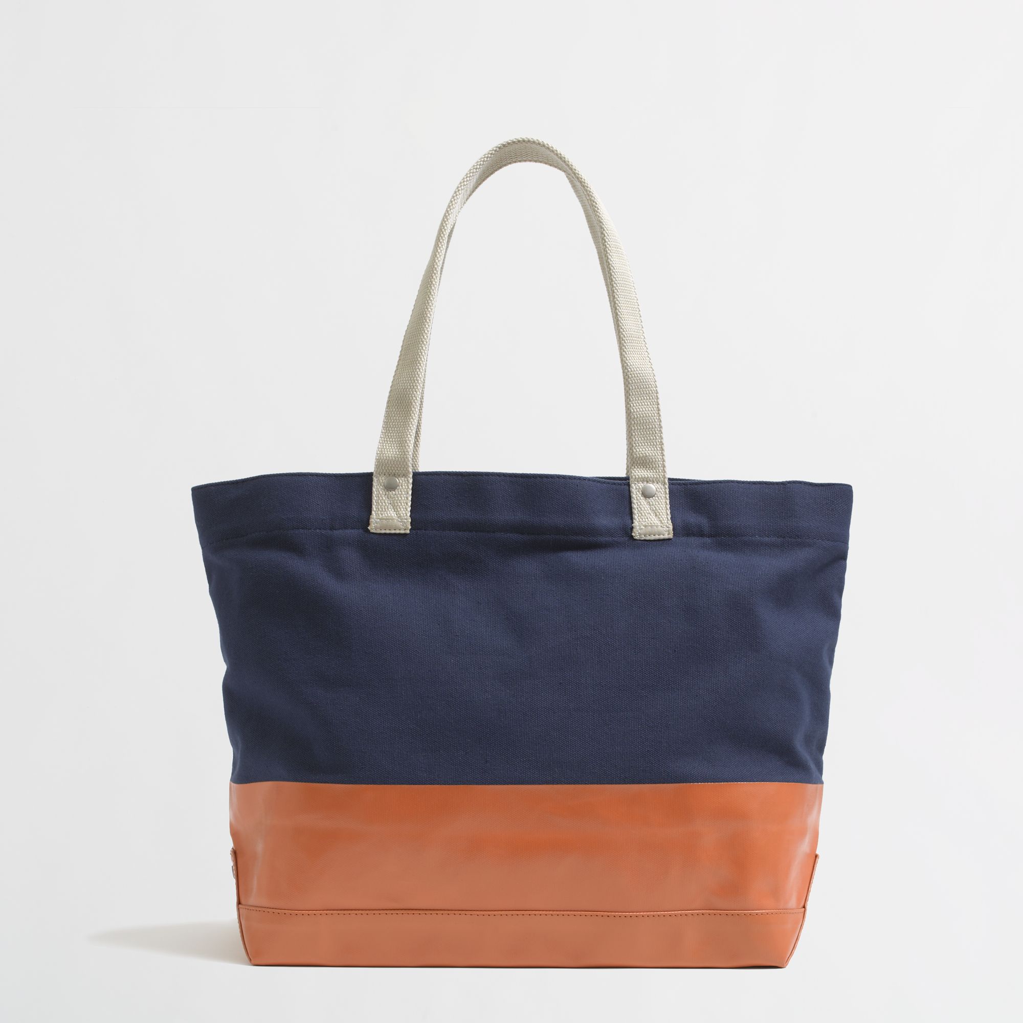 J.crew Factory Colorblock Canvas Tote in Blue Lyst