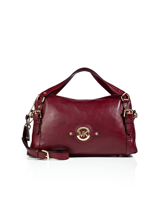 Lyst Michael michael kors Leather Stockard Shoulder Bag in Cinnabar
