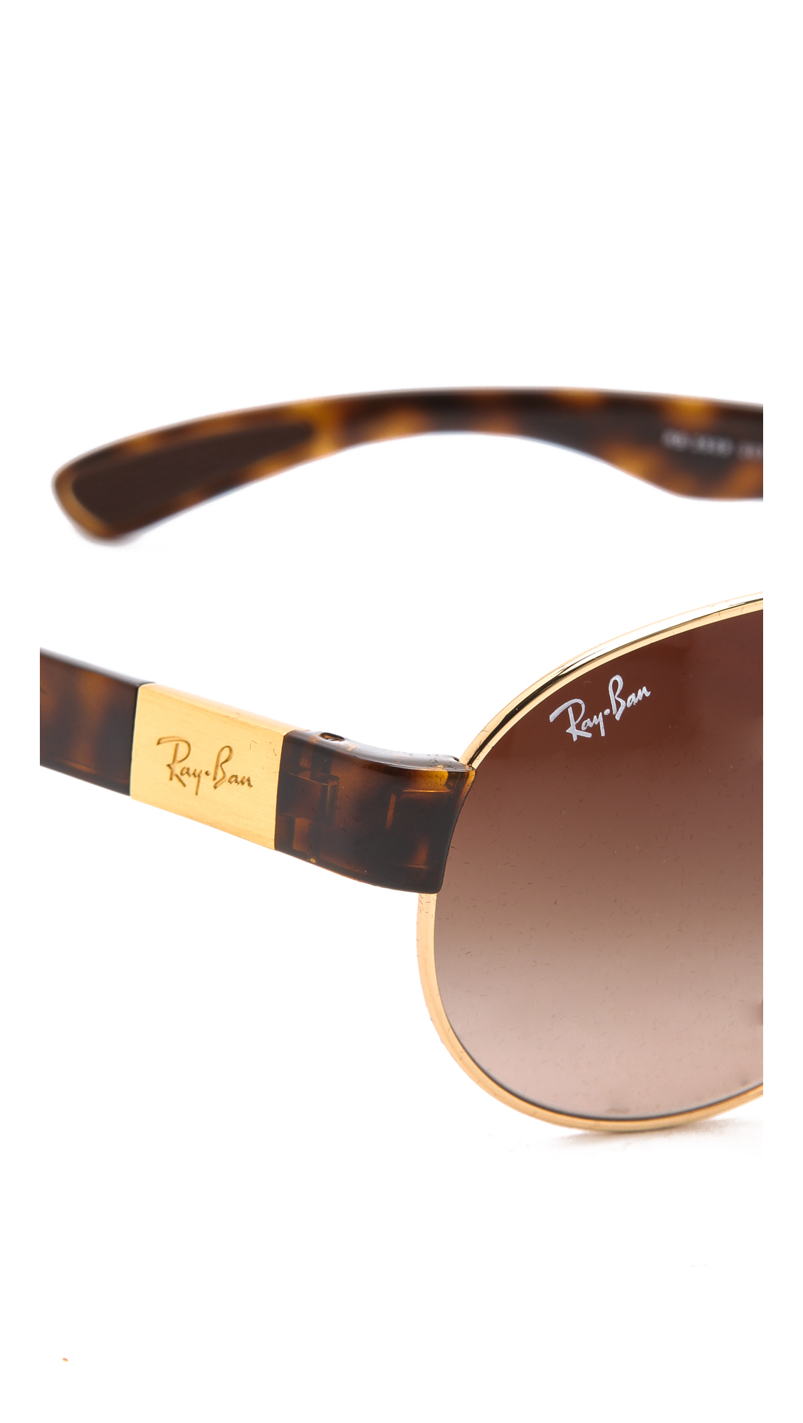 RayBan Small Wrap Aviator Sunglasses in Brown Lyst