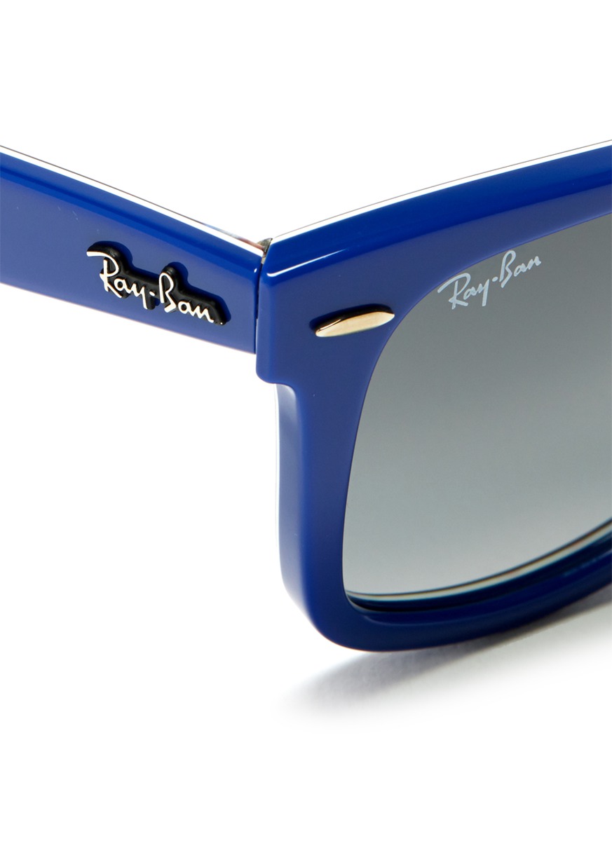 Ray-Ban 'original Wayfarer' Patchwork Print Sunglasses in Blue | Lyst