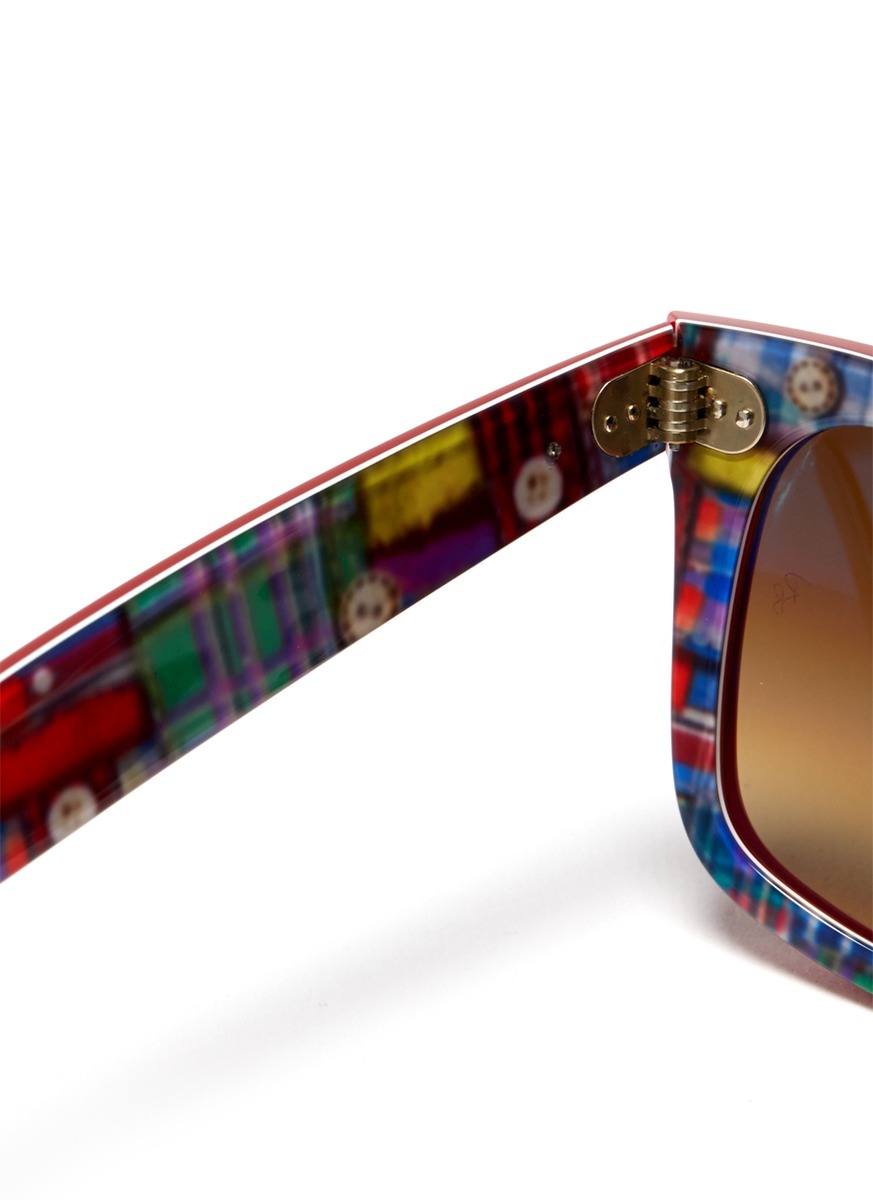 Ray-Ban 'original Wayfarer' Patchwork Print Sunglasses in Red | Lyst