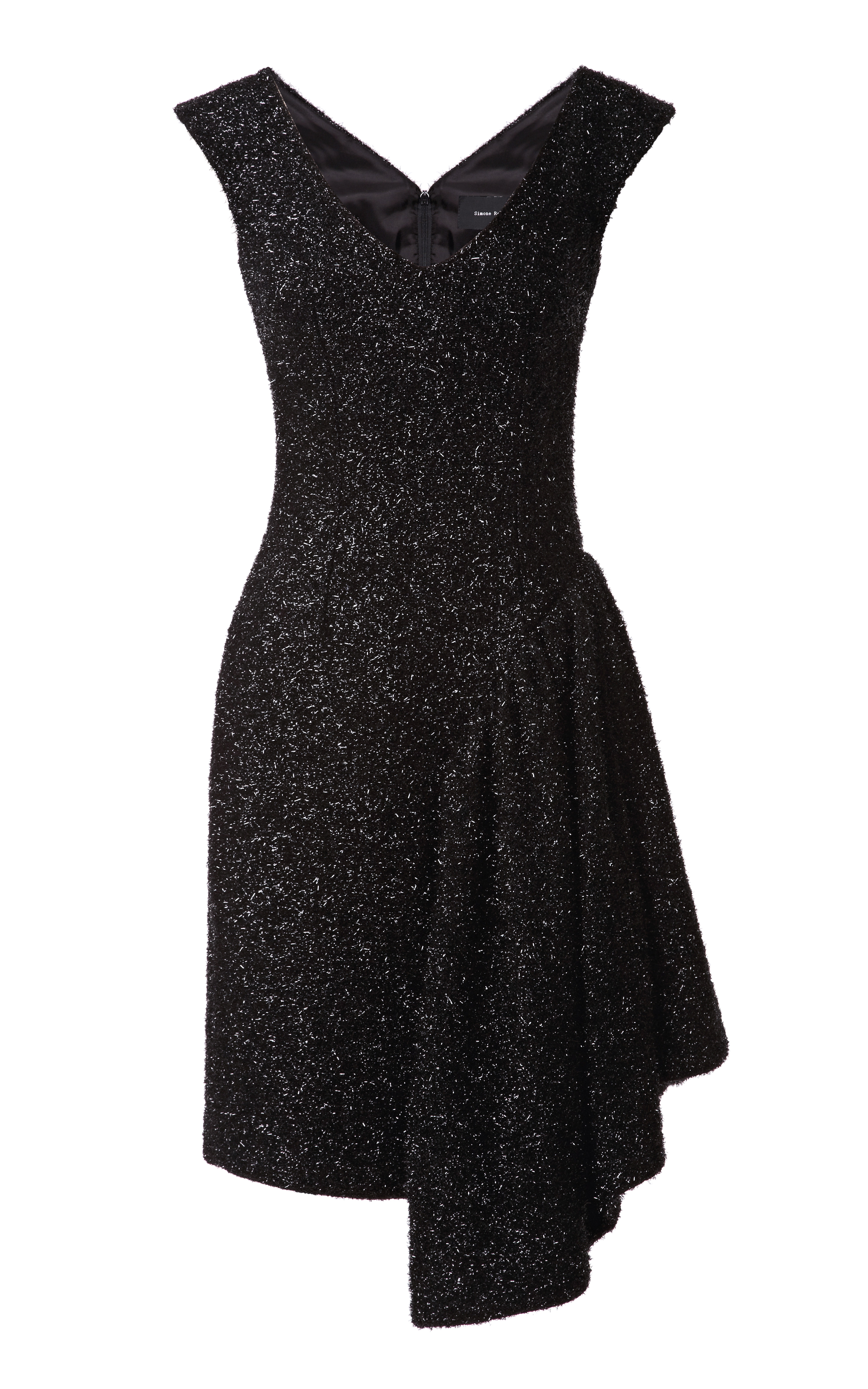 Lyst Simone Rocha Tinsel Dress with Draped Side in Black