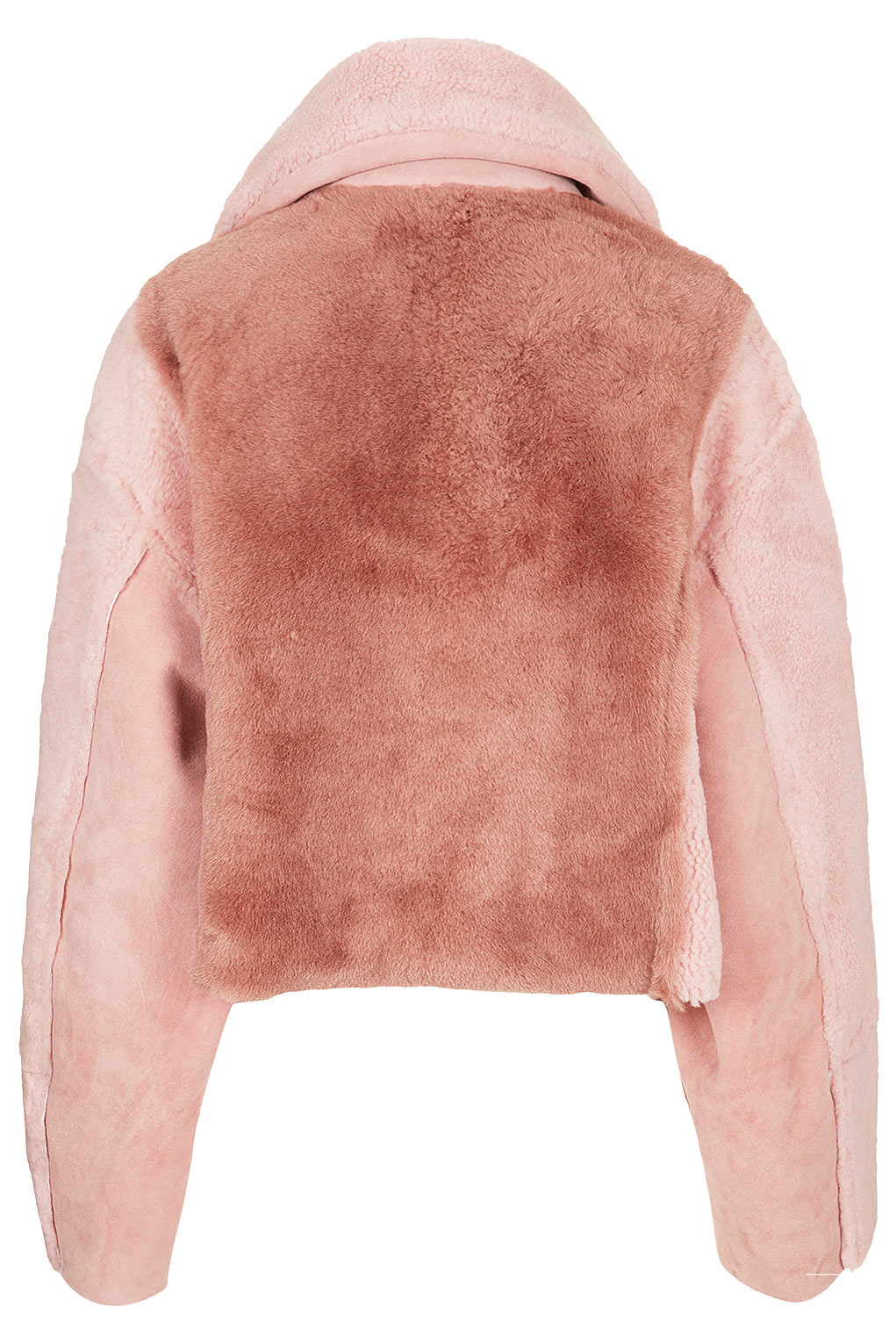 Shearling Bomber Jacket By Unique in Blush (Pink) Lyst
