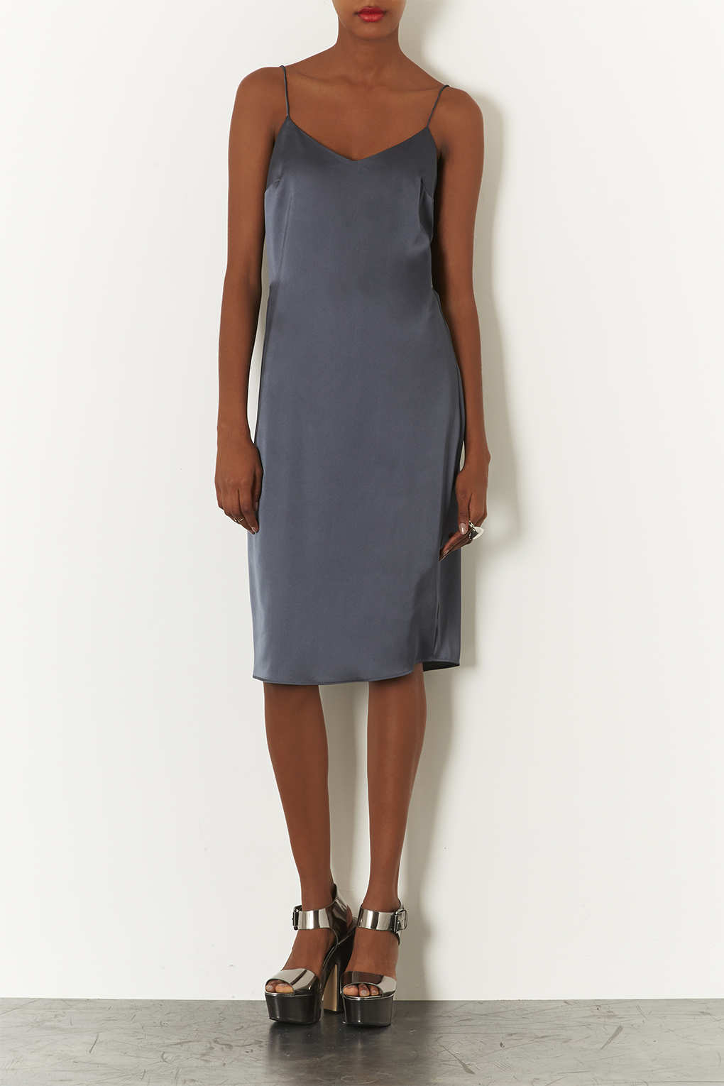 topshop midi slip dress