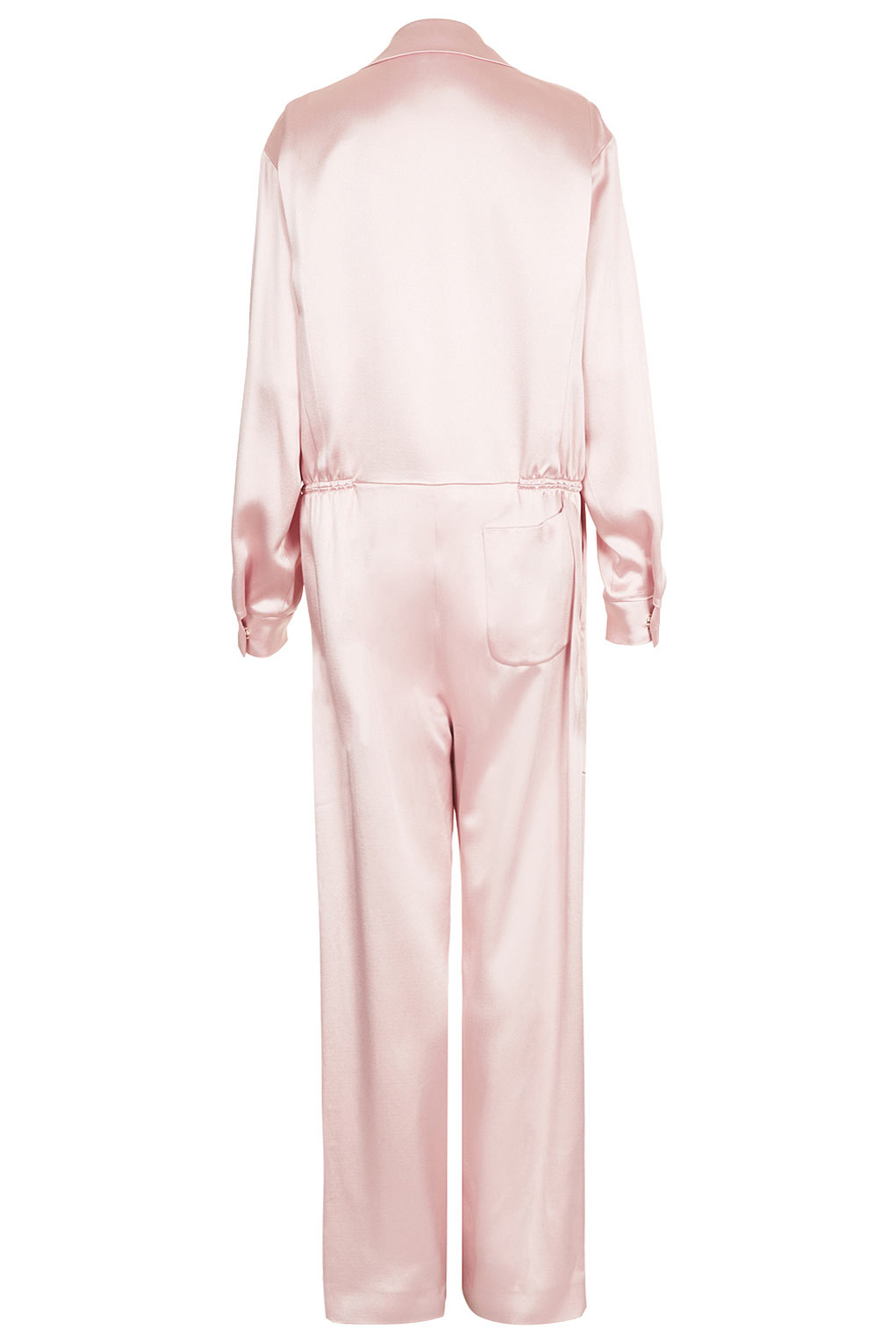 pink silk jumpsuit