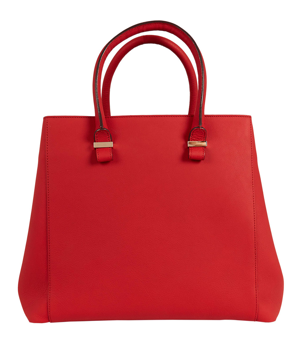Victoria beckham Red Liberty Leather Tote Bag in Red | Lyst