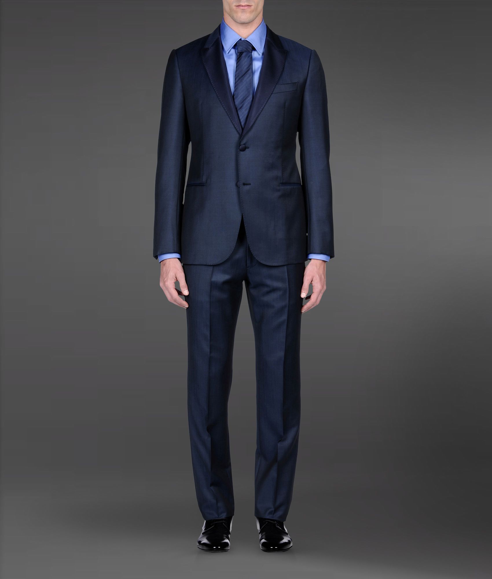 dark blue armani suit