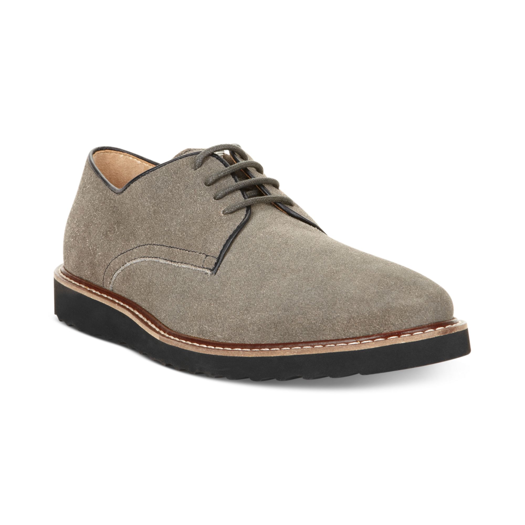 gray suede oxfords