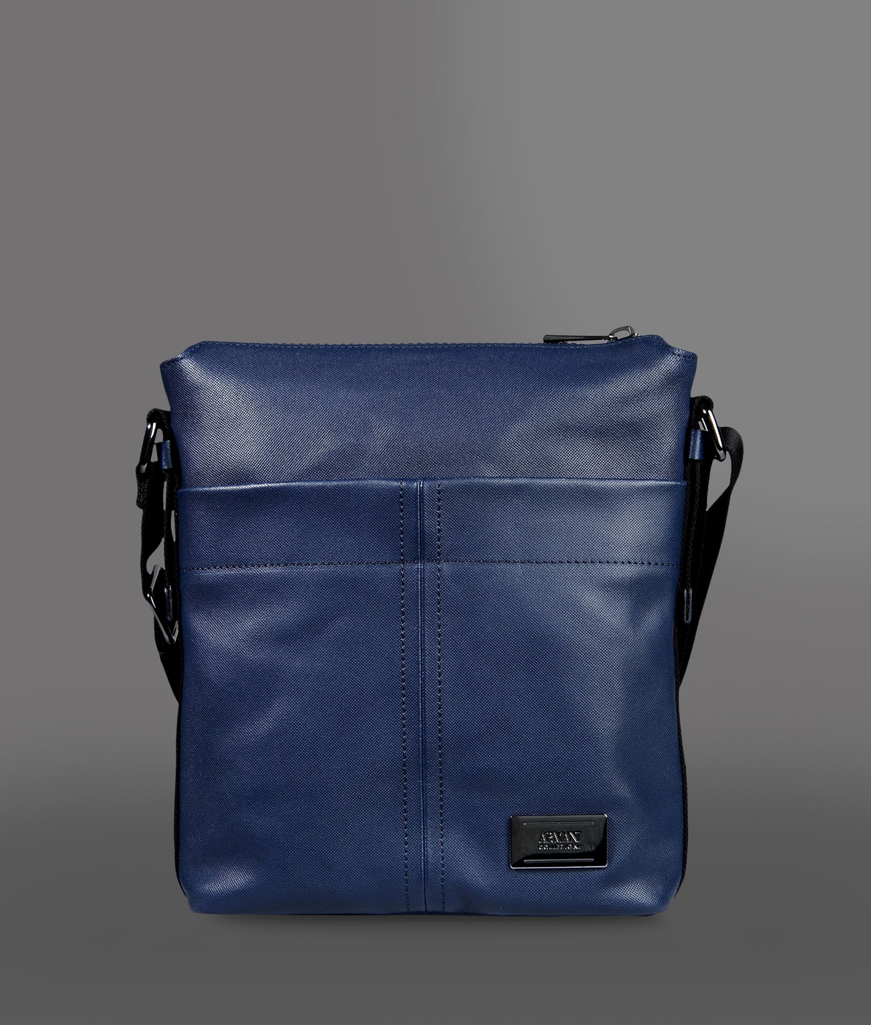 blue armani man bag