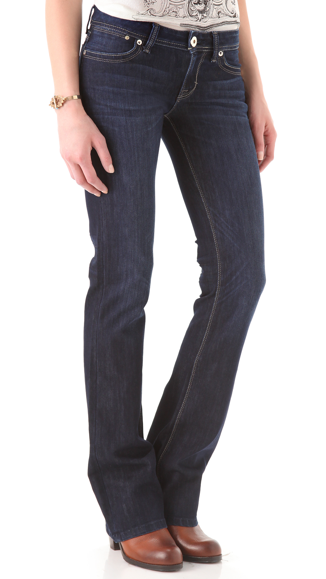 DL1961 Milano Boot Cut Jeans in Blue - Lyst