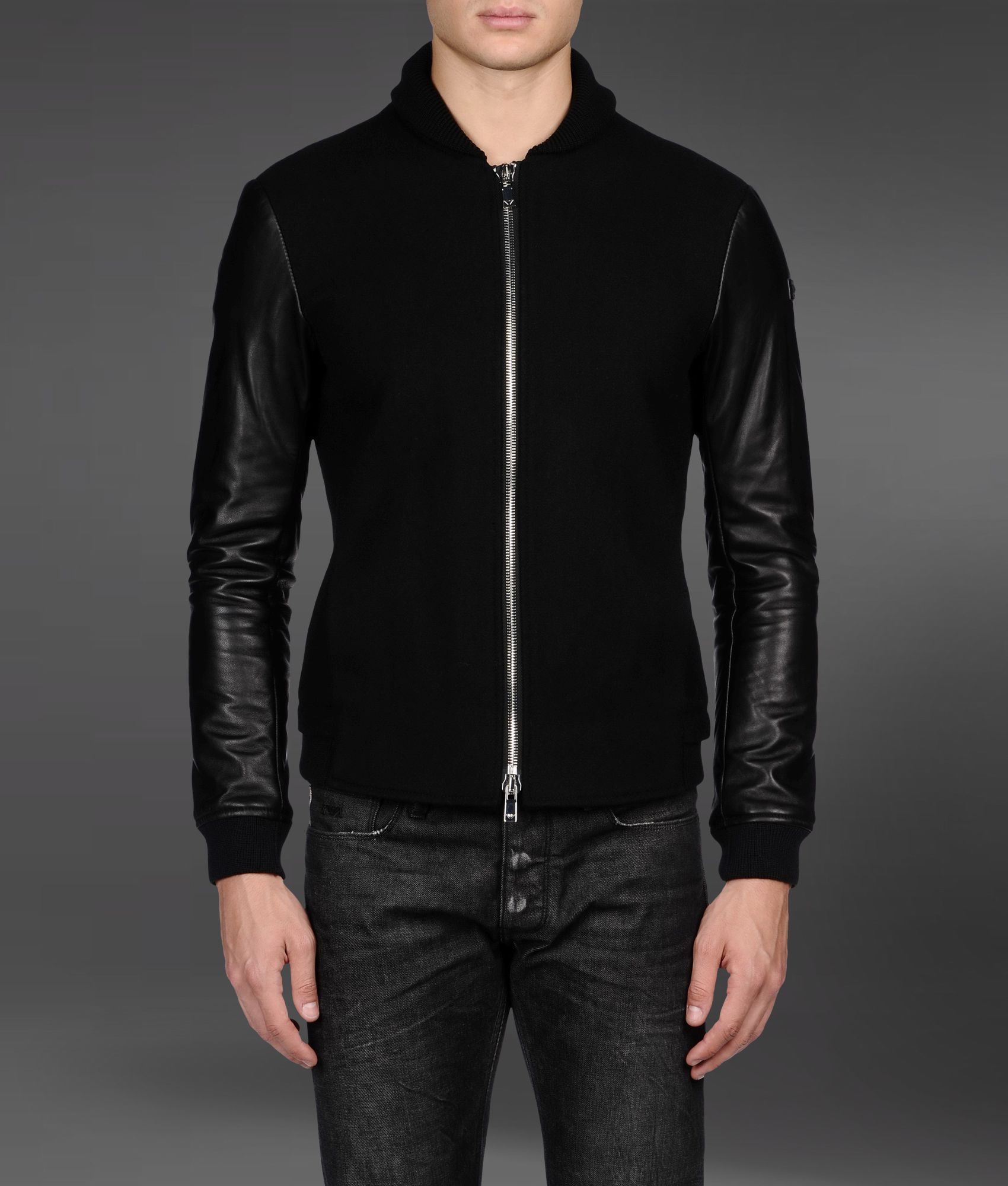 armani black and white jacket