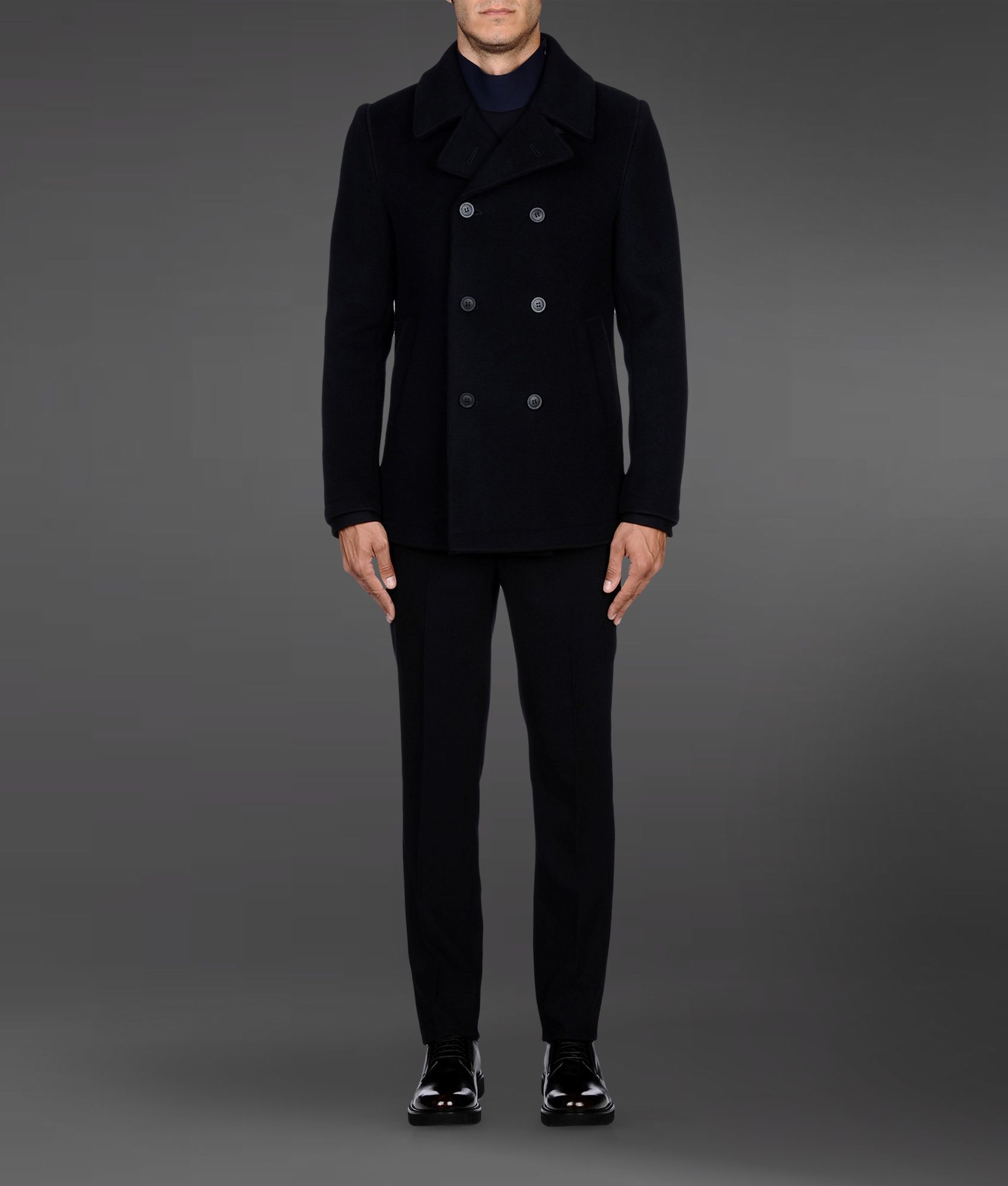 armani pea coat