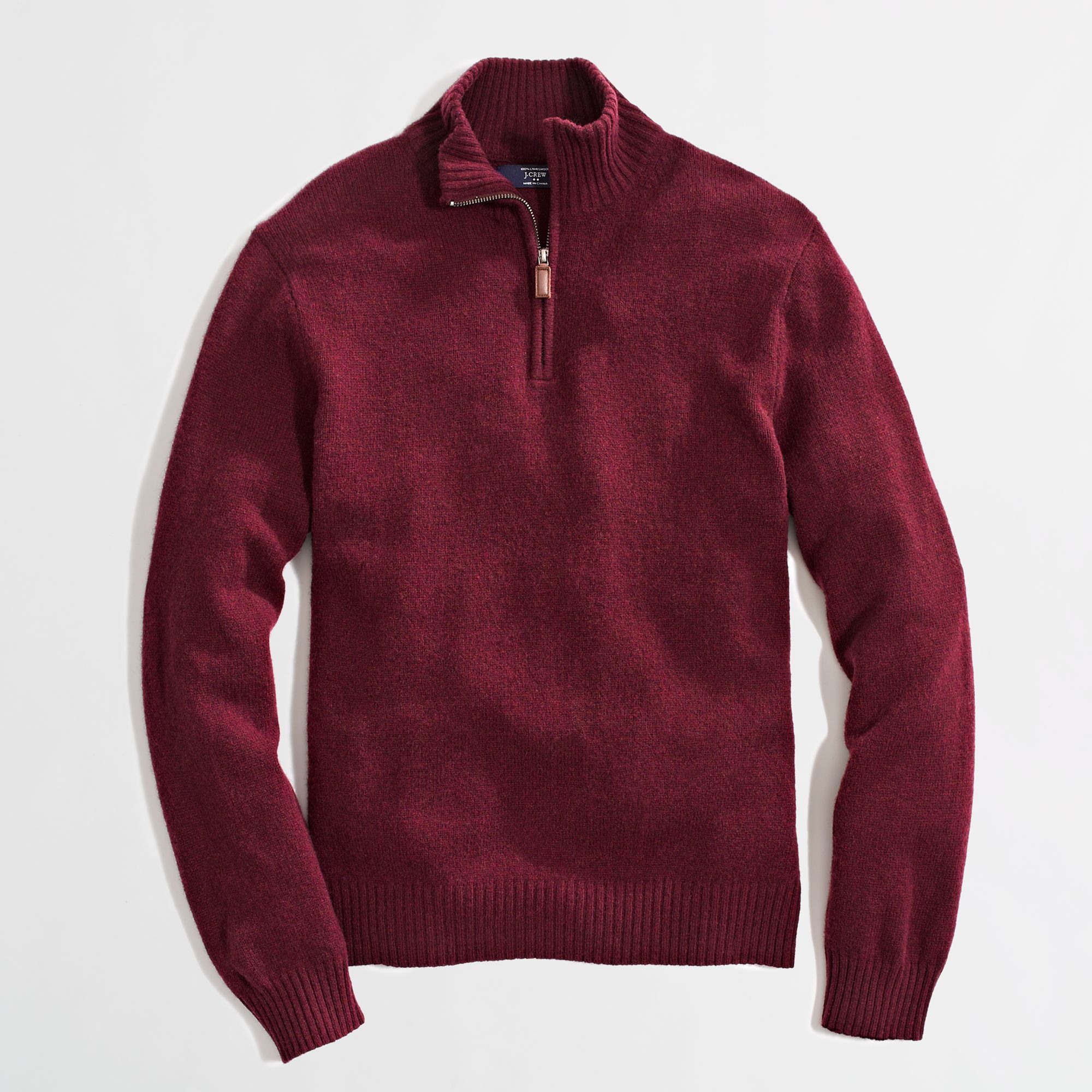 maroon half zip sweater