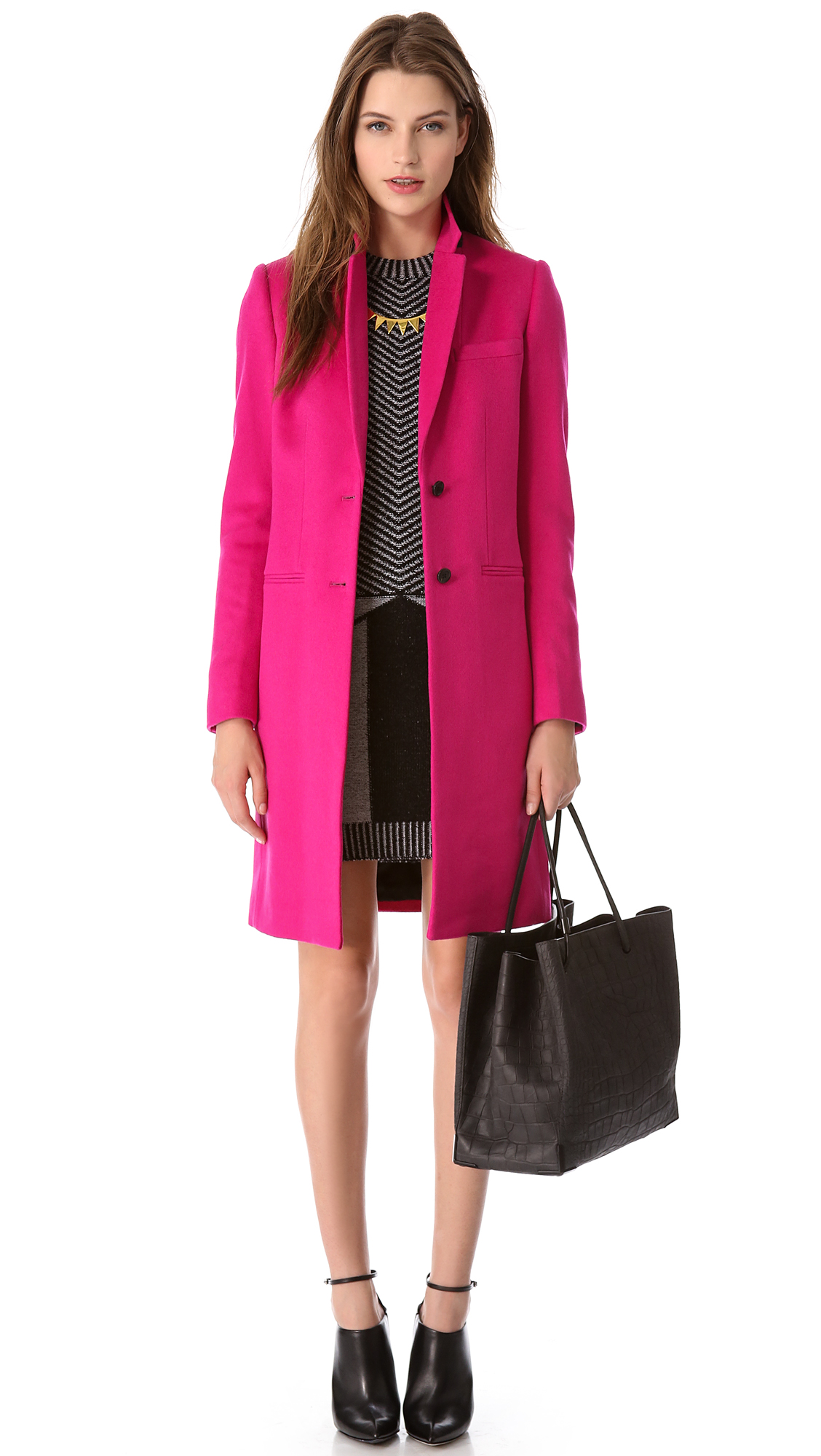 Fuschia Wool Coat | estudioespositoymiguel.com.ar