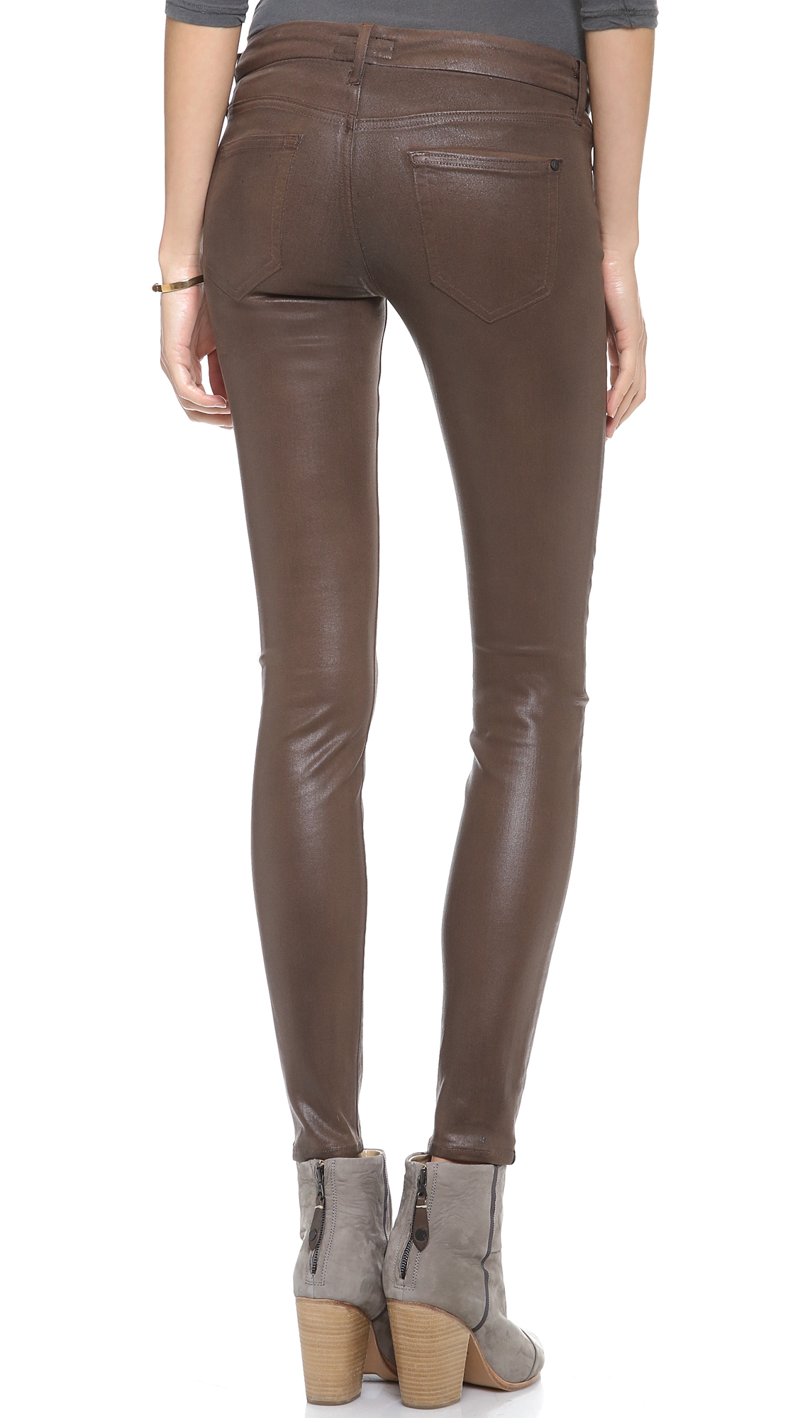 Koral Coated Skinny Jeans in Chocolate 